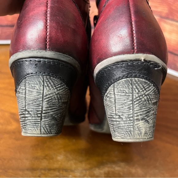 Remonte Cheyenne 87 Burgundy & Black Ankle Boots - Picture 10 of 16